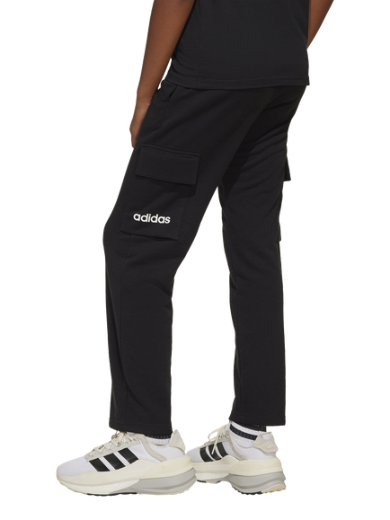 adidas Kids' Essentials Cargo Trousers, Black/White - view 2, Black/White