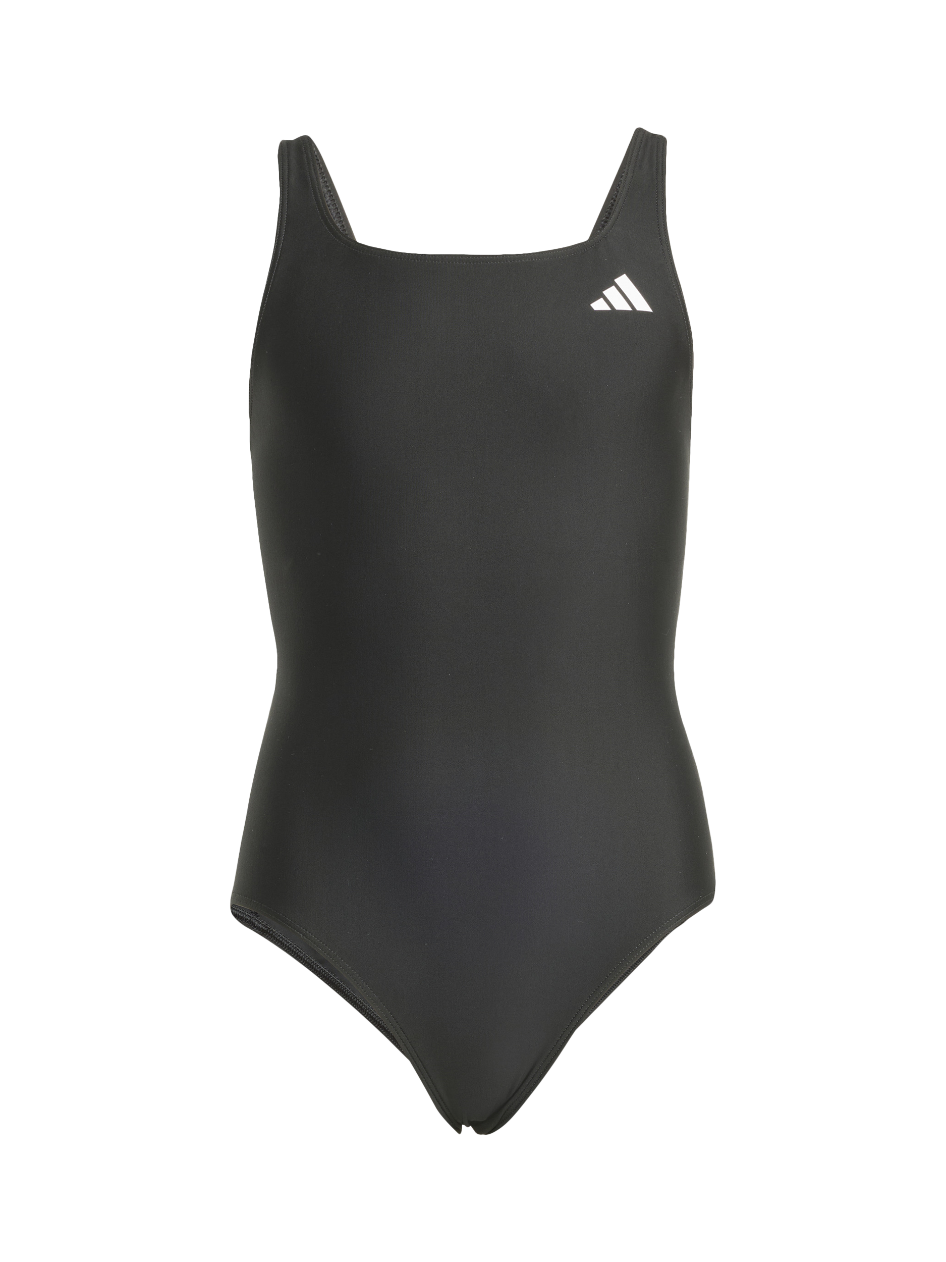 Product image 1 of 3, which shows adidas Kids' Essential V-Back Swimsuit, Black, 4-5 years