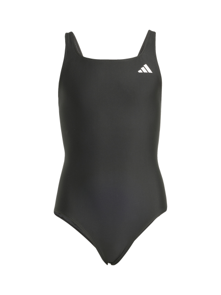 adidas Kids' Essential V-Back Swimsuit, Black, Black