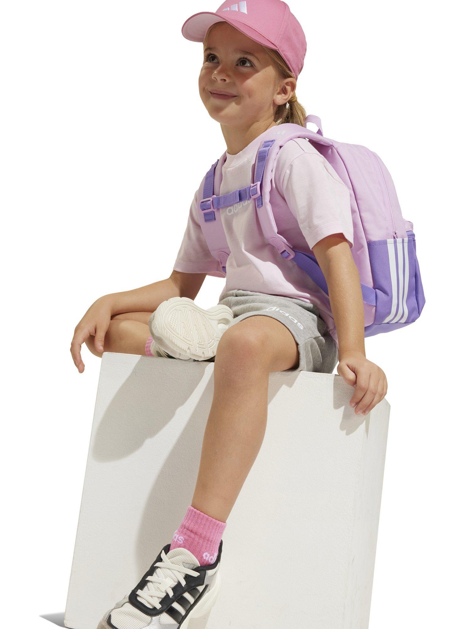 Product image 7 of 9, which shows adidas Kids' Unisex Cotton Essentials T-Shirt Set, Pink/Grey, 3-4 years