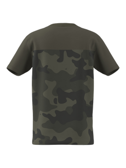 adidas Kids' Cotton Seasonal Essentials Camo T-Shirt, Olive/Black - view 2, Olive/Black