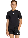 adidas Kids' Essentials Cotton T-Shirt, Black/White