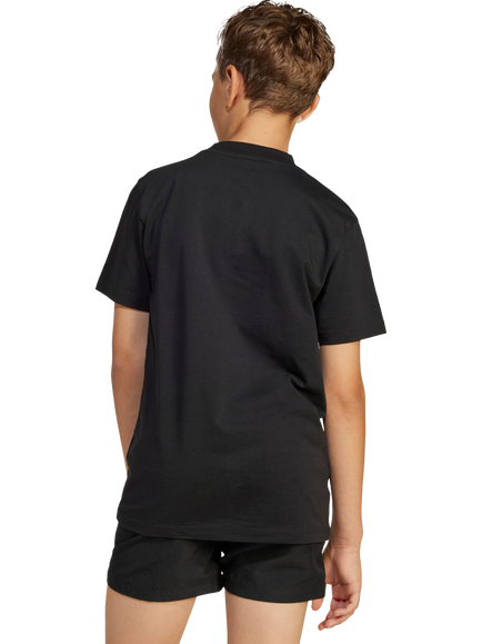 adidas Kids' Essentials Cotton T-Shirt, Black/White - view 2, Black/White