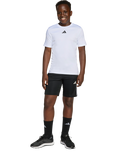 adidas Kids' Train Essentials 3-Stripes T-Shirt and Shorts Set, White/Black
