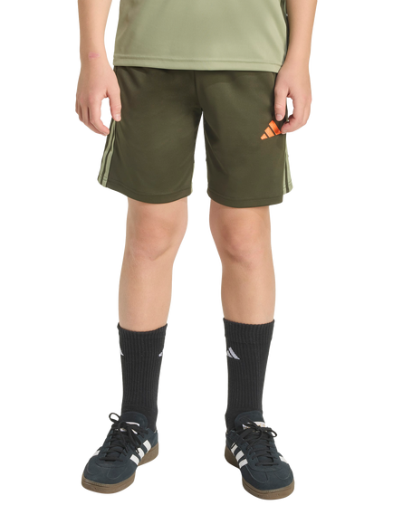 adidas Kids' Tiro25 Essentials Shorts, Black/Green, Black/Green