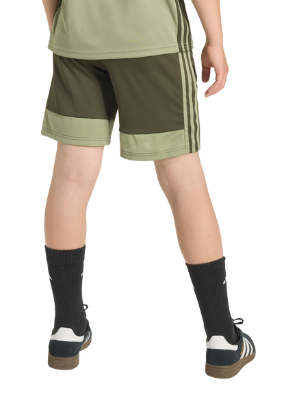 adidas Kids' Tiro25 Essentials Shorts, Black/Green - view 2, Black/Green