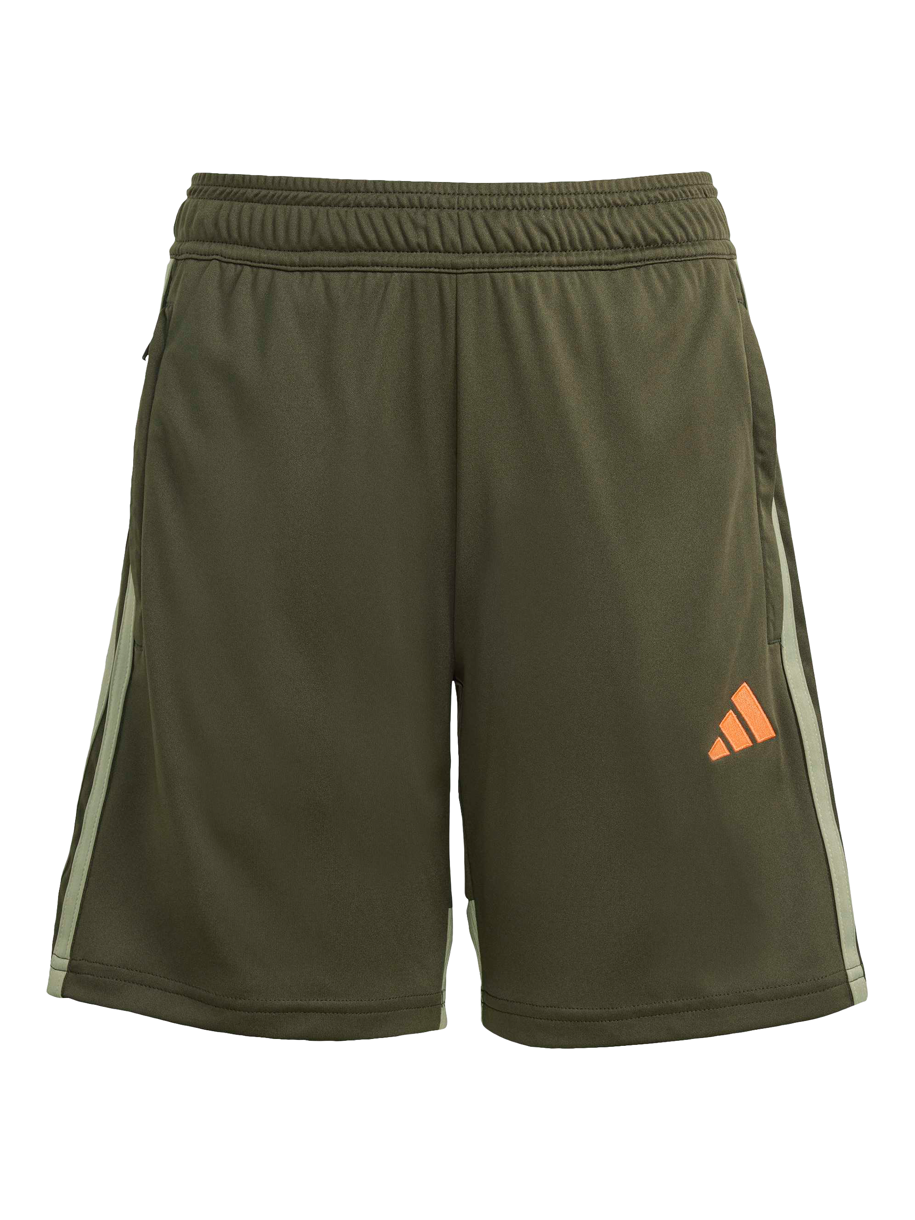 Product image 6 of 6, which shows adidas Kids' Tiro25 Essentials Shorts, Black/Green, 7-8 years