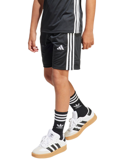 adidas Kids' Tiro 25 Essentials Shorts, Black/White, Black/White