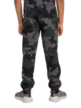 adidas Kids' Seasonal Essentials Camo Fleece Trousers, Black/White