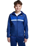 adidas Kids' Tiberio Windbreaker, Dark Blue/Royal Blue