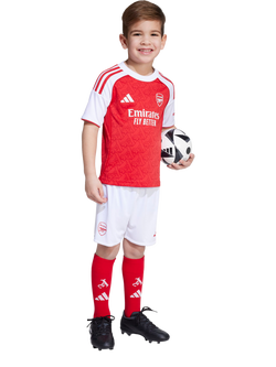 adidas Kids' Arsenal Football Club Home Mini Kit, Red/White, Betsca/White
