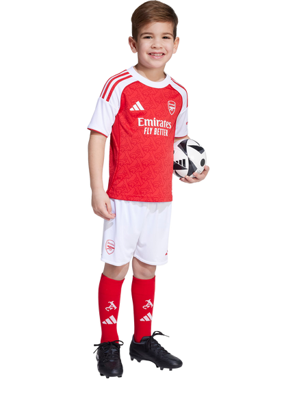 adidas Kids' Arsenal Football Club Home Mini Kit, Red/White, Betsca/White