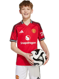 adidas Kids' Manchester United Home Jersey Top, Red