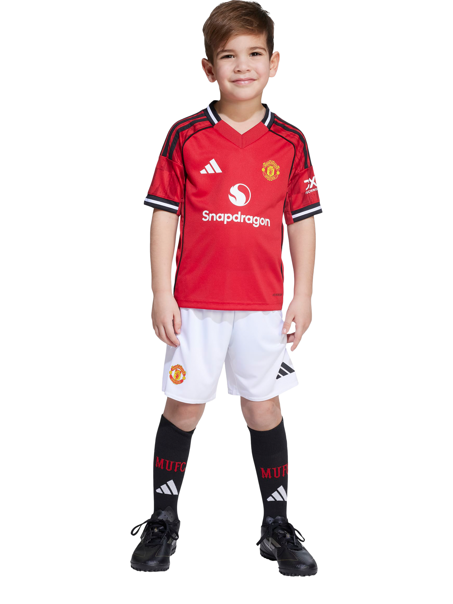 Product image 1 of 8, which shows adidas Kids' Manchester United Football Club Home Mini Kit, Red, 2-3 years