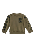 addias Kids' Cotton Blend Camo Top and Joggers Set, Strata/Black