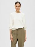 Selected Tenny Puff Sleeve Sweatshirt, White