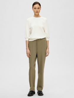 Selected Tenny Puff Sleeve Sweatshirt containing TENCEL™ Modal - view 2, White