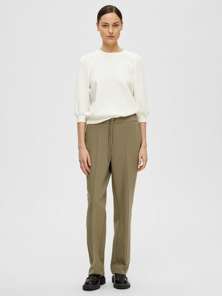 Selected Tenny Puff Sleeve Sweatshirt containing TENCEL™ Modal - view 2, White