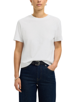 Selected Essential Boxy Fit T-Shirt, White, White