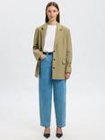 SELECTED FEMME Loose Fit Barrel Leg Jeans, Light Blue