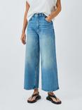AND/OR Westlake Organic Cotton Rich Wide Leg Cropped Jeans, Blue