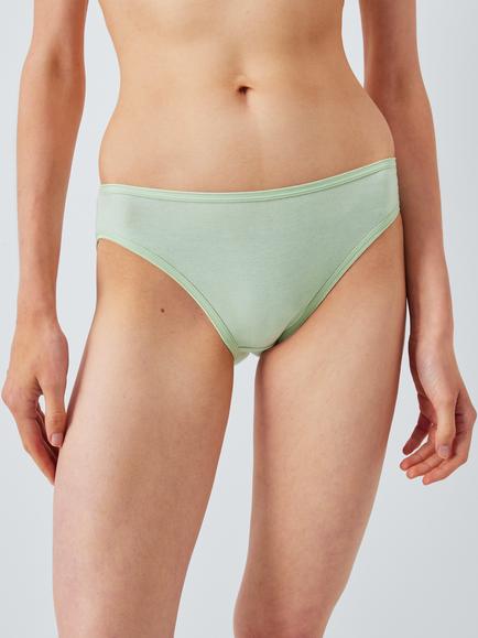 John Lewis Marl Stretch Bikini Knickers, Pack of 5, Blues - view 2, Blues
