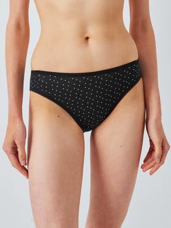 John Lewis Cotton Blend Bikini Knickers, Pack of 5, Spot - view 2, Spot