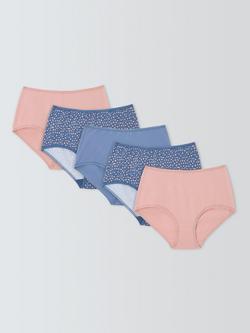 John Lewis Cotton Blend Full Briefs, Pack of 5, Animal, Animal