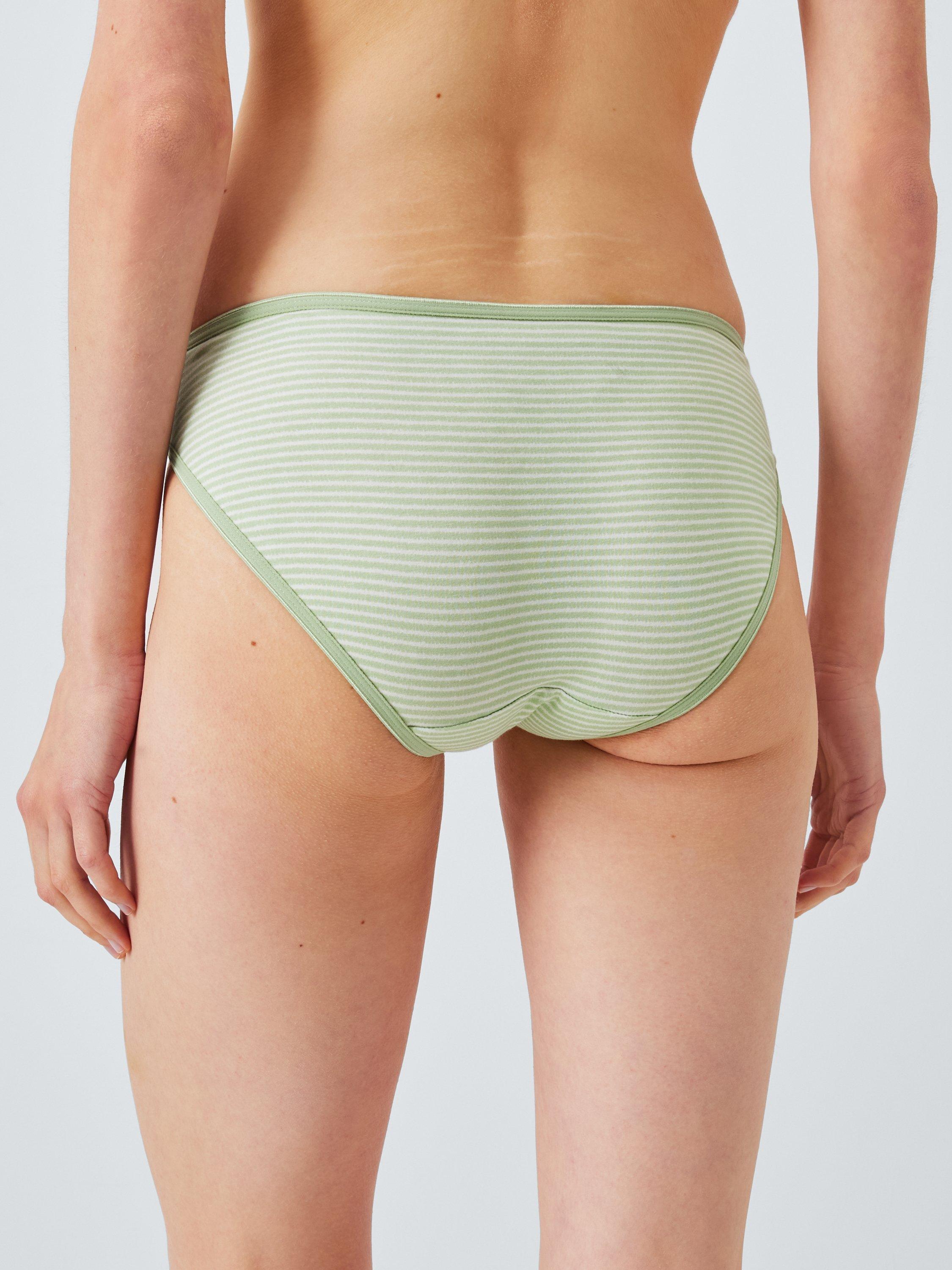 Product image 3 of 4, which shows John Lewis Cotton Blend Bikini Knickers, Pack of 5, Stripe, 8