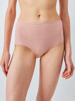 John Lewis Cotton Blend Full Briefs, Pack of 5, Pinks - view 2, Pinks