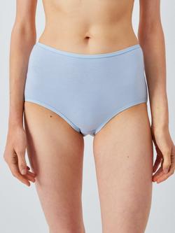 John Lewis Cotton Blend Full Briefs, Pack of 5, Blues - view 2, Blues