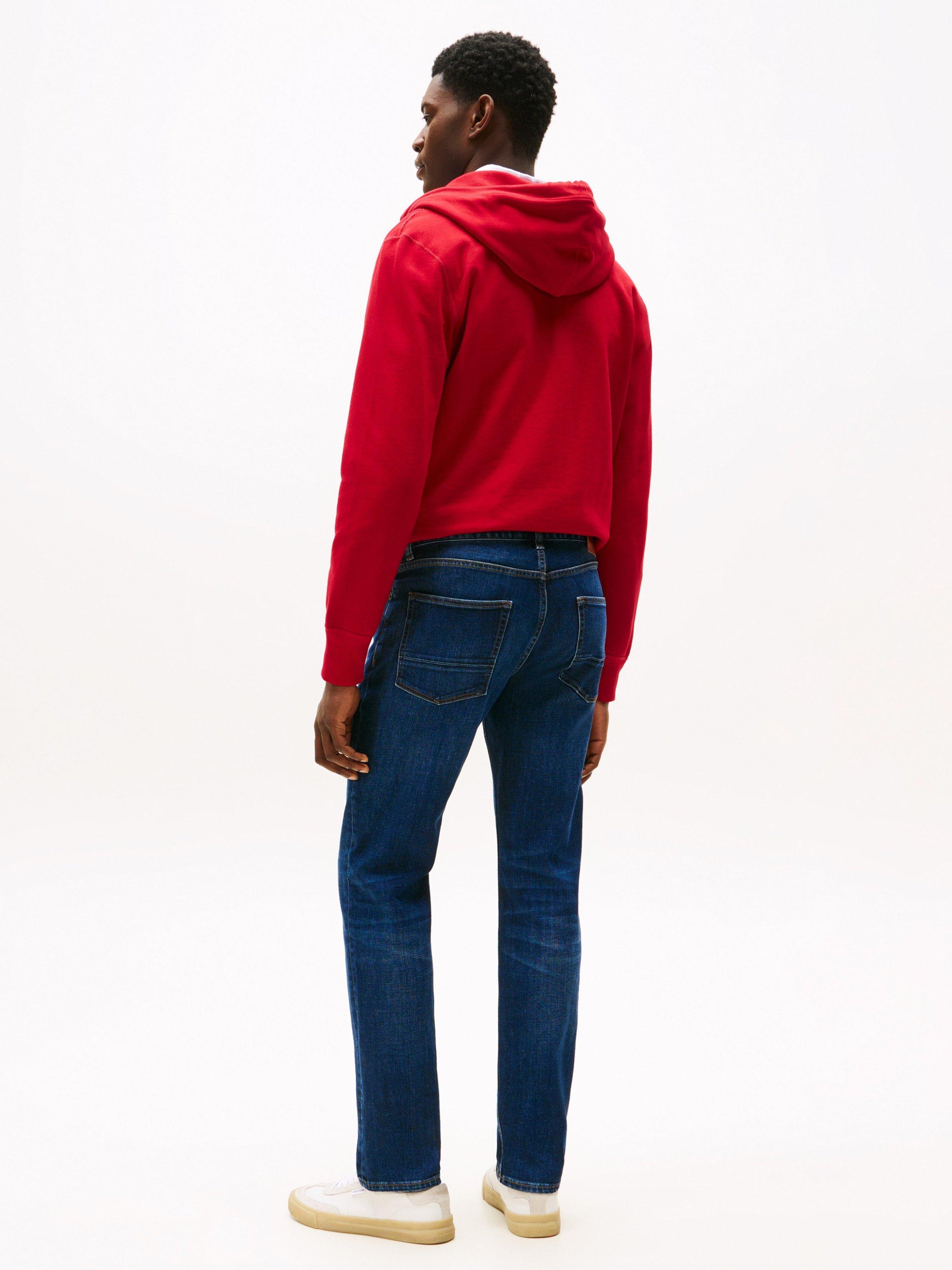 Product image 2 of 5, which shows Tommy Hilfiger Denton Straight Fit Jeans, Dark Blue, 30R