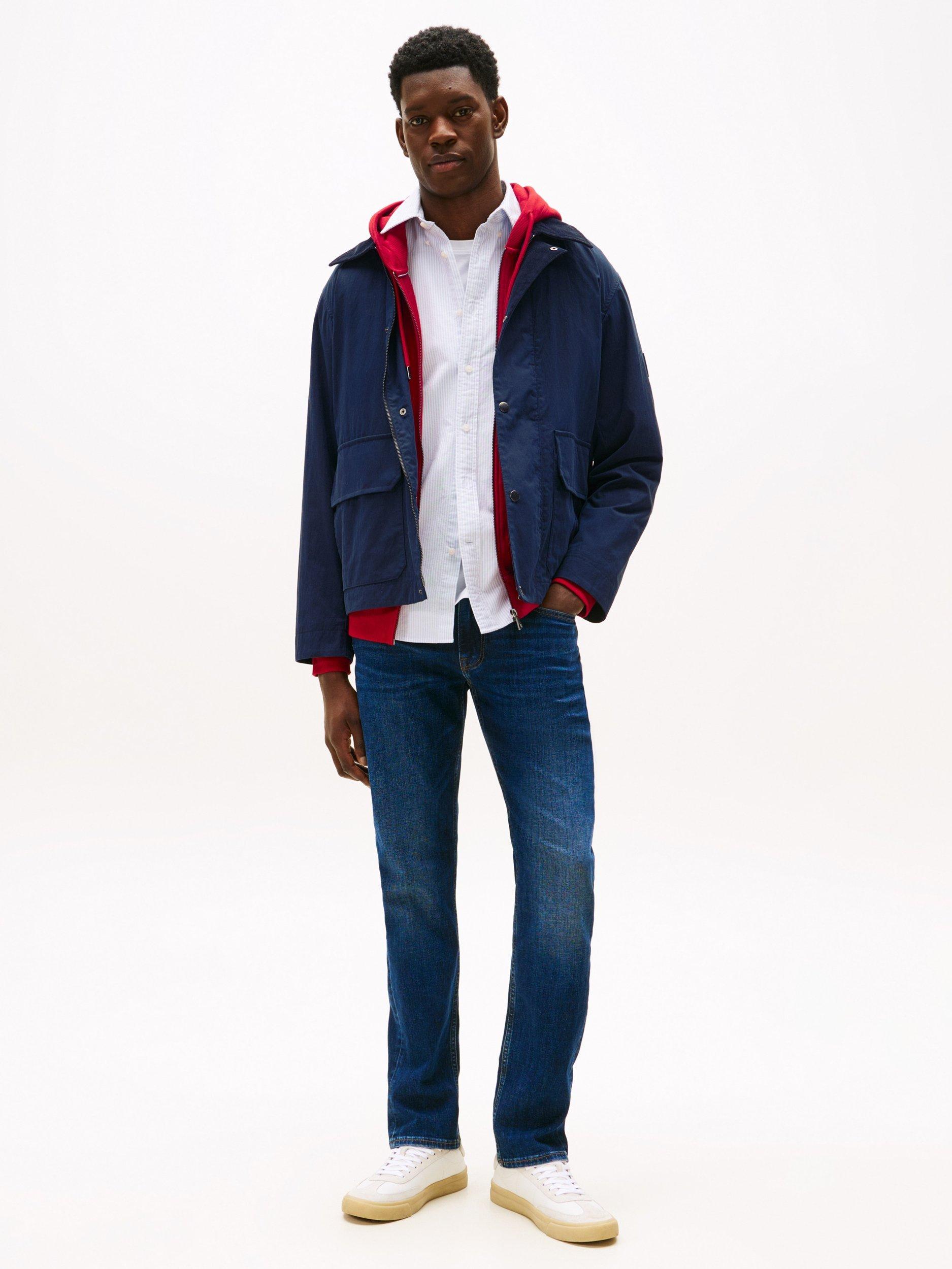 Product image 3 of 5, which shows Tommy Hilfiger Denton Straight Fit Jeans, Dark Blue, 30R