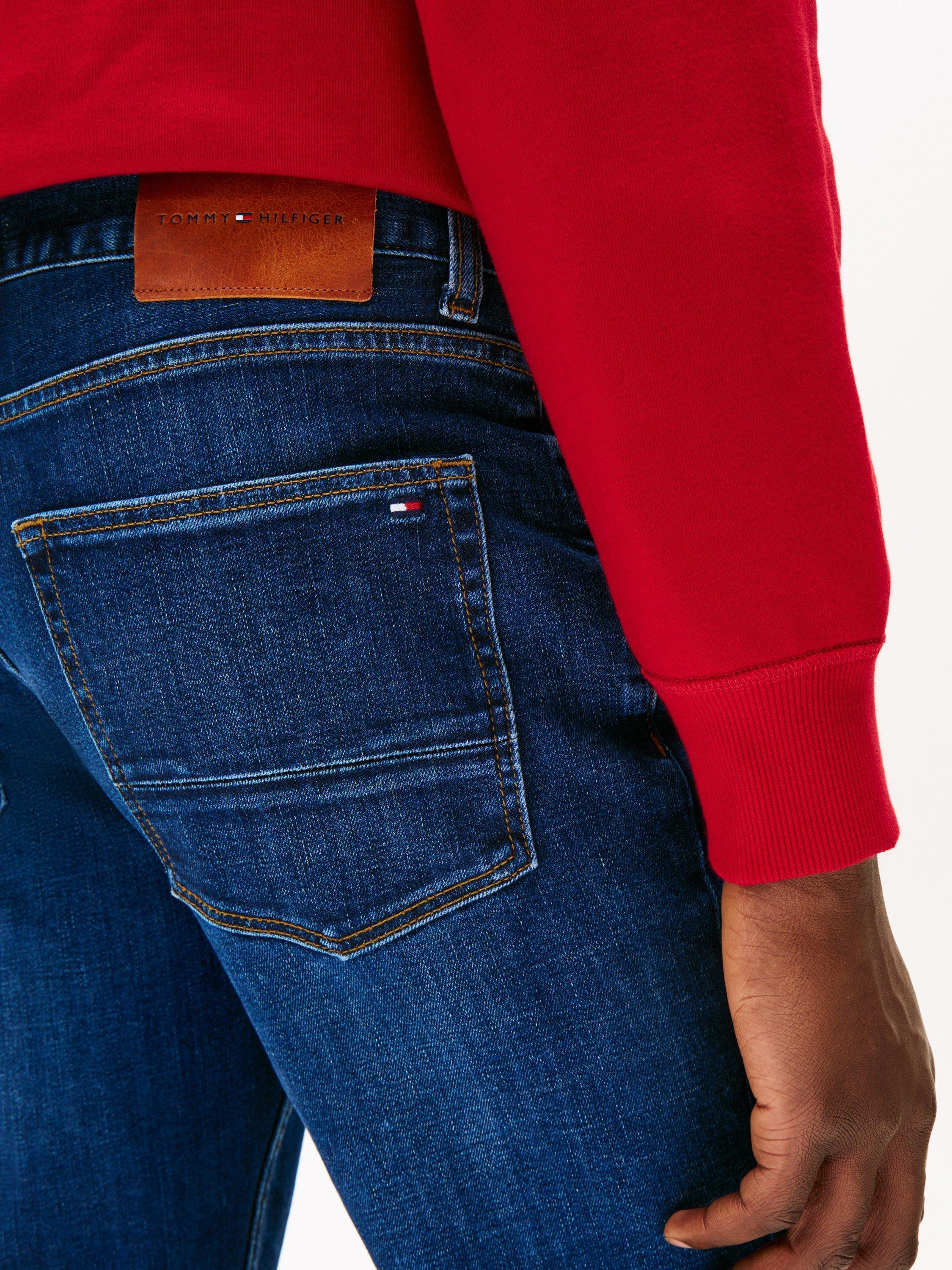 Product image 4 of 5, which shows Tommy Hilfiger Denton Straight Fit Jeans, Dark Blue, 30R
