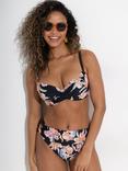 Pour Moi Free Spirit Fold-Over Bikini Bottoms, Black/Multi
