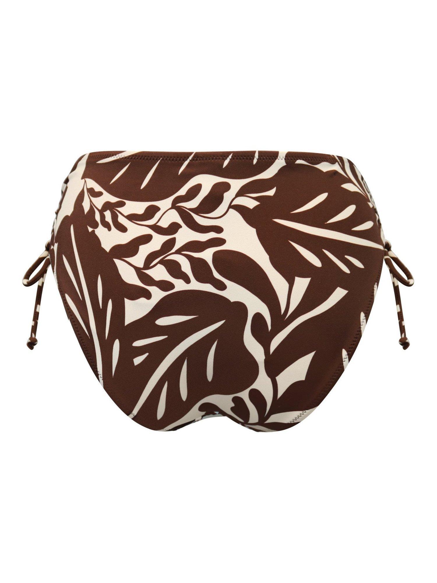Product image 7 of 7, which shows Pour Moi Madrid Adjustable Bikini Bottoms, Brown/White, 8