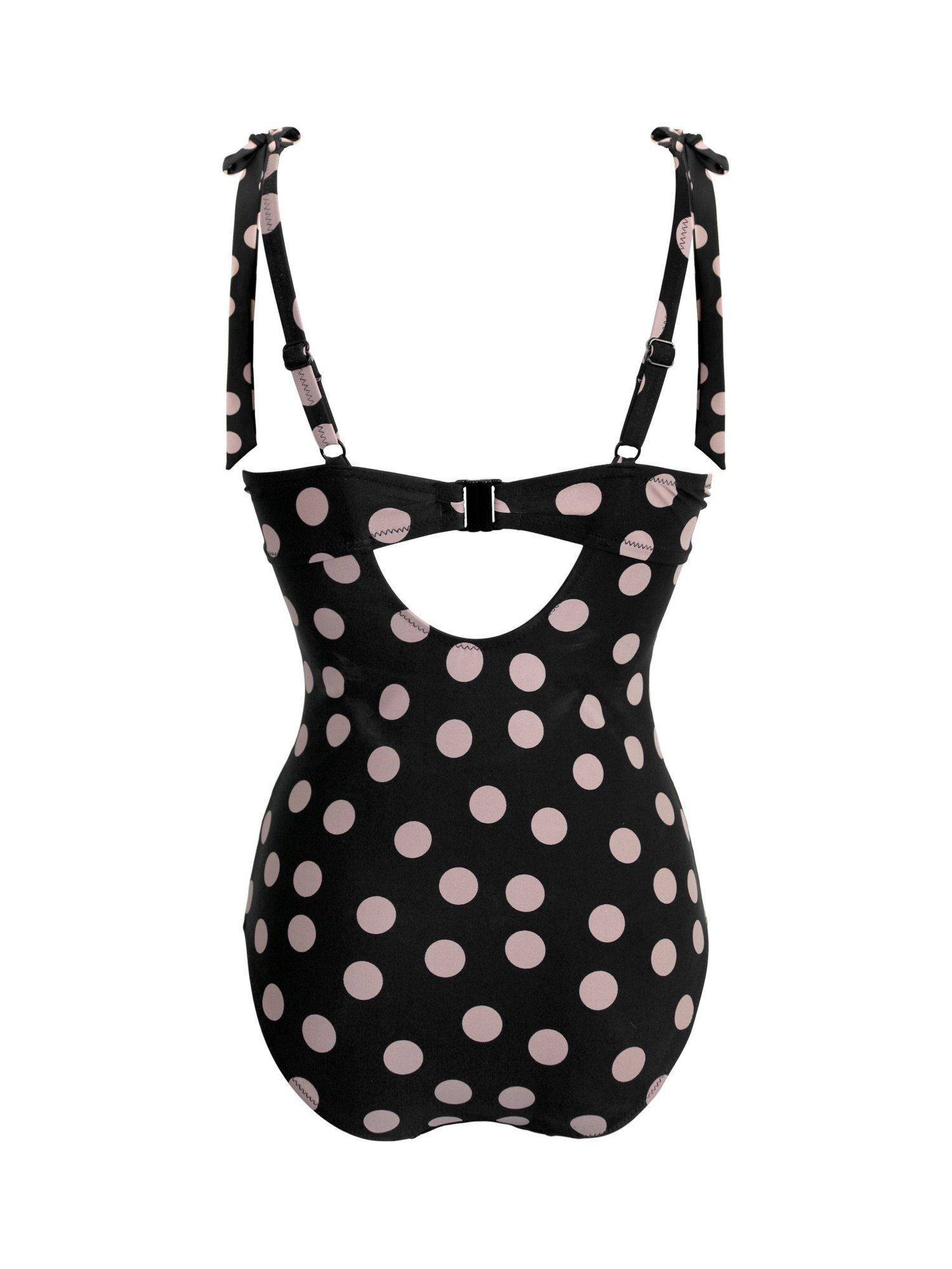 Product image 10 of 10, which shows Pour Moi Rosa Cove Non-Padded Underwired Swimsuit, Black, 32C