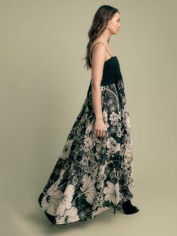 FLORERE Sleeveless Floral Print Midi Dress, Multi - view 2, Multi