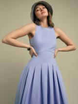 FLORERE Seam Detail Sleeveless Midi Dress, Light Blue