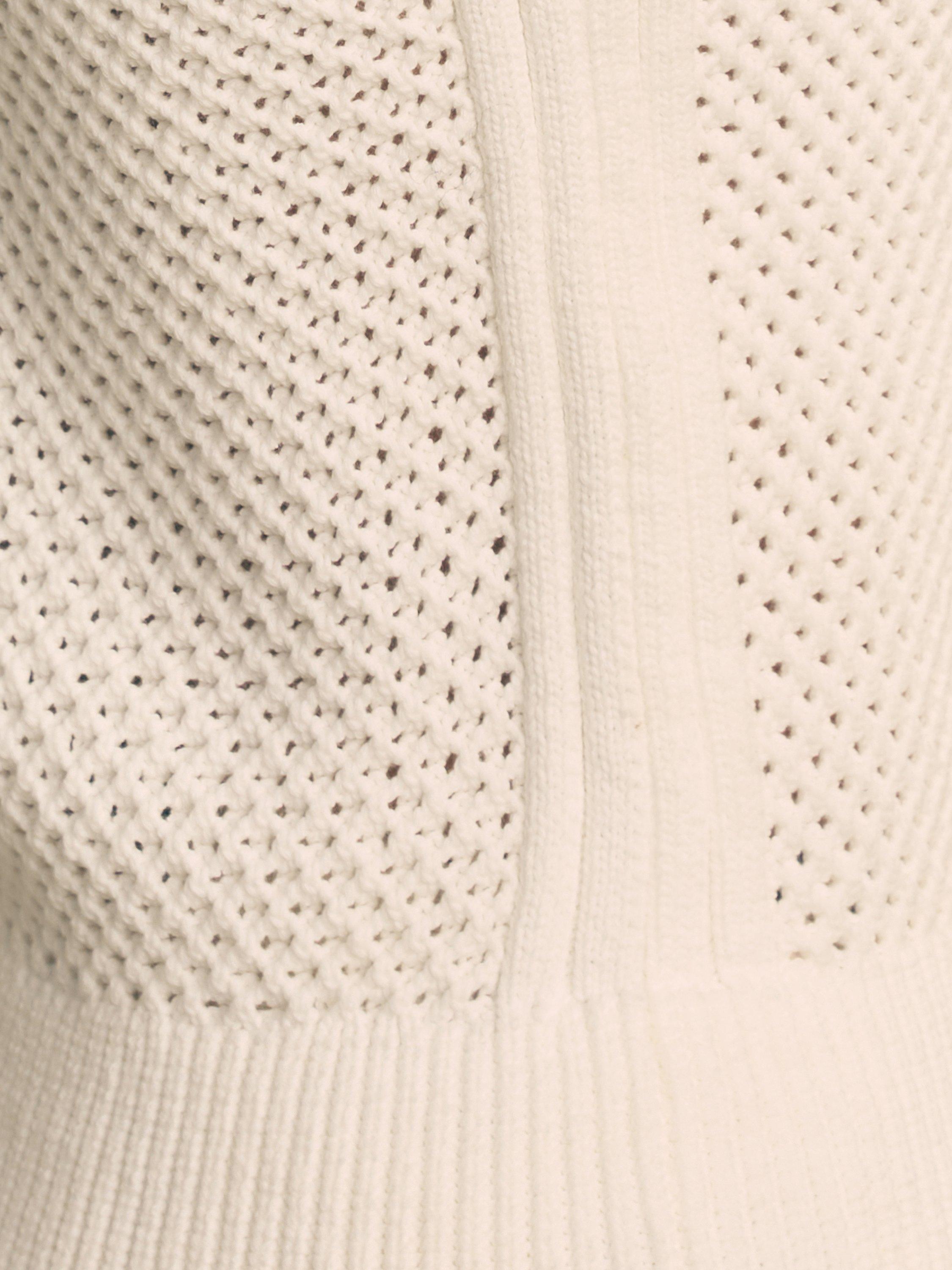 Product image 5 of 5, which shows FLORERE Crochet Halter Neck Cotton Blend Top, Ivory, 8