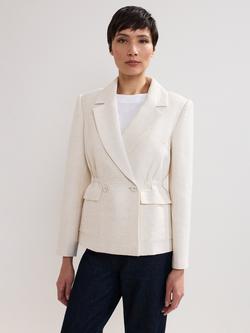 Phase Eight Harlow Double Breasted Jacket, Ivory, Ivory