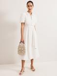 Phase Eight Carlotta Linen Rich Dress, White