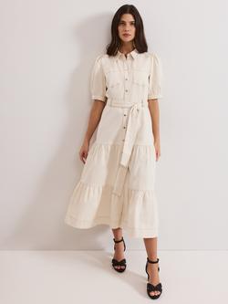 Phase Eight Danah Denim Shirt Dress, Neutral, Neutral