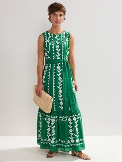 Phase Eight Ida Floral Maxi Dress, Green, Green