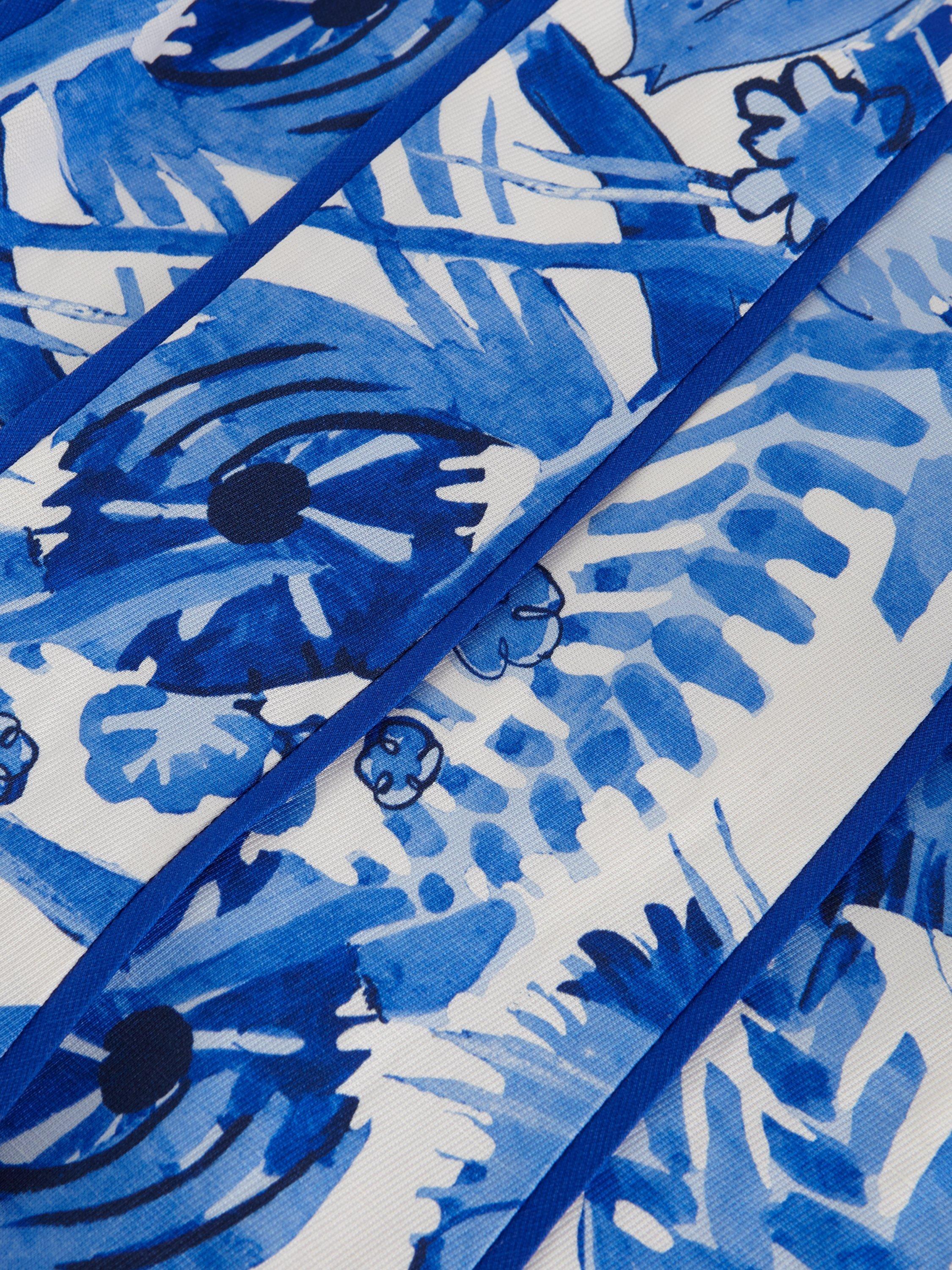 Product image 6 of 6, which shows Phase Eight Goldie Floral Midi Dress, Blue, 8