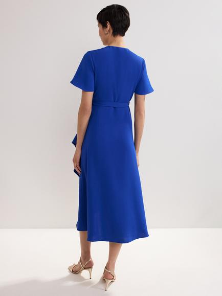 Phase Eight Julissa Wrap Dress, Blue - view 2, Blue