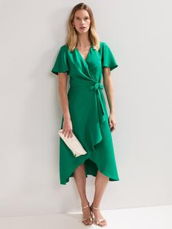 Phase Eight Julissa Wrap Midi Dress, Green, Green