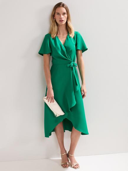 Phase Eight Julissa Wrap Midi Dress, Green, Green