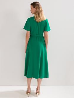 Phase Eight Julissa Wrap Midi Dress, Green - view 2, Green