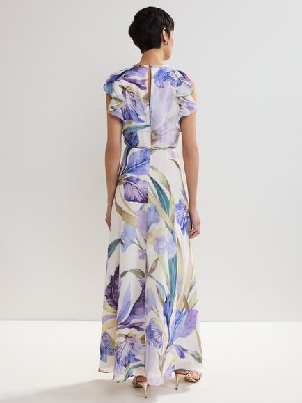Phase Eight Rachel Floral Ruffle Dress, Multi - view 2, Multi